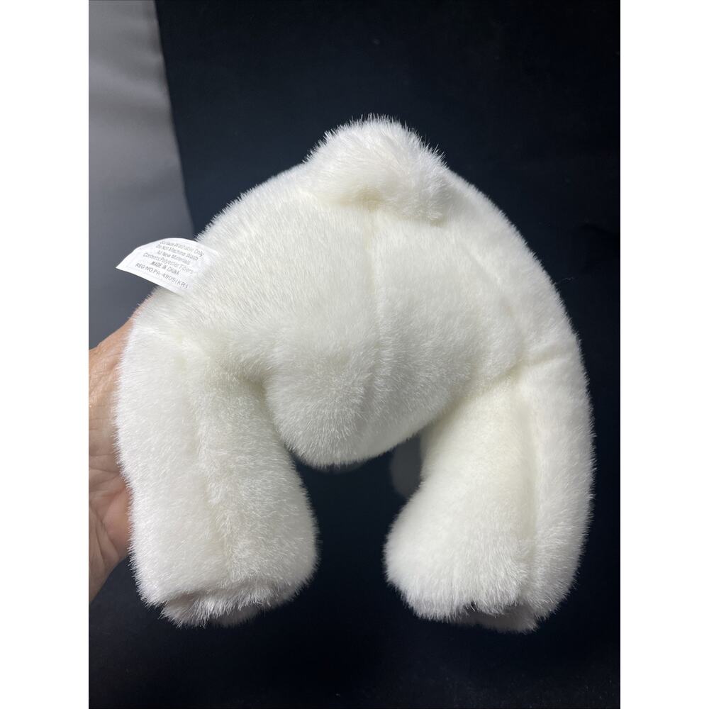 Coca Cola Bear 1996 12" Plush Stuffed Animal White Polar With Santa Hat Vintage - Picture 9 of 9